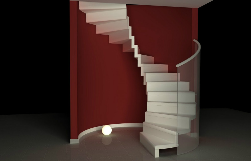 modern staircase, cantilevered staircase